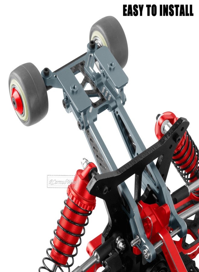 RcarmubWow RC Aluminium Wing Mount & Wheelie Bar Set Upgrades Part for 1/8 Typhon 6S BLX,Kraton 6S BLX,Outcast 6S BLX,Notorious 6S BLX,Talion 6S BLX,Replace #AR320347#AR320366,Titanium - Image 3